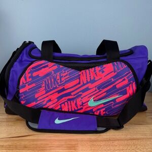 Nike Torba Ya TT 19x10x10 Small Gym Duffle‎ Bag Purple Pink Green Swoosh Logo